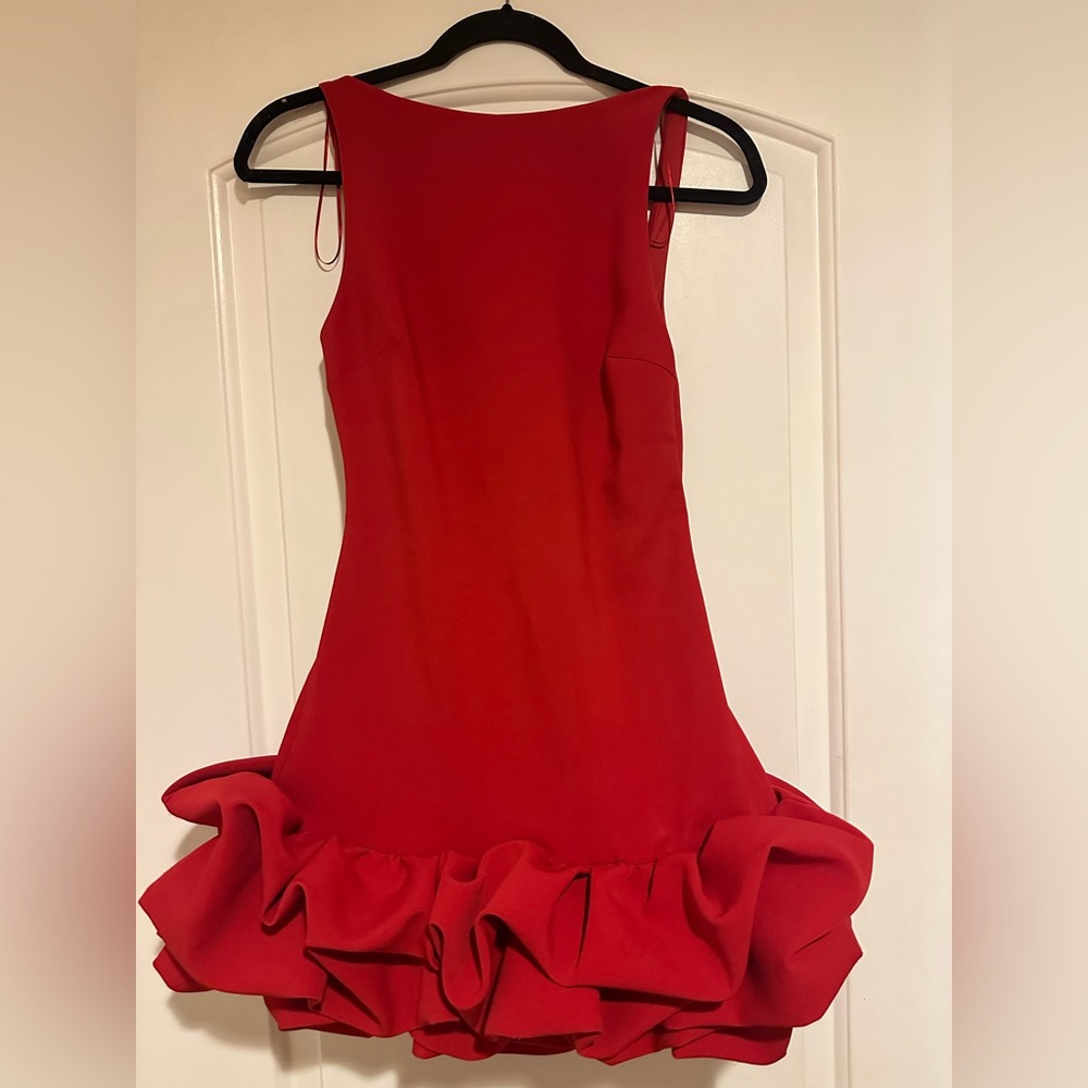 ZARA COMBINATION PUFF HEM ROMPER DRESS